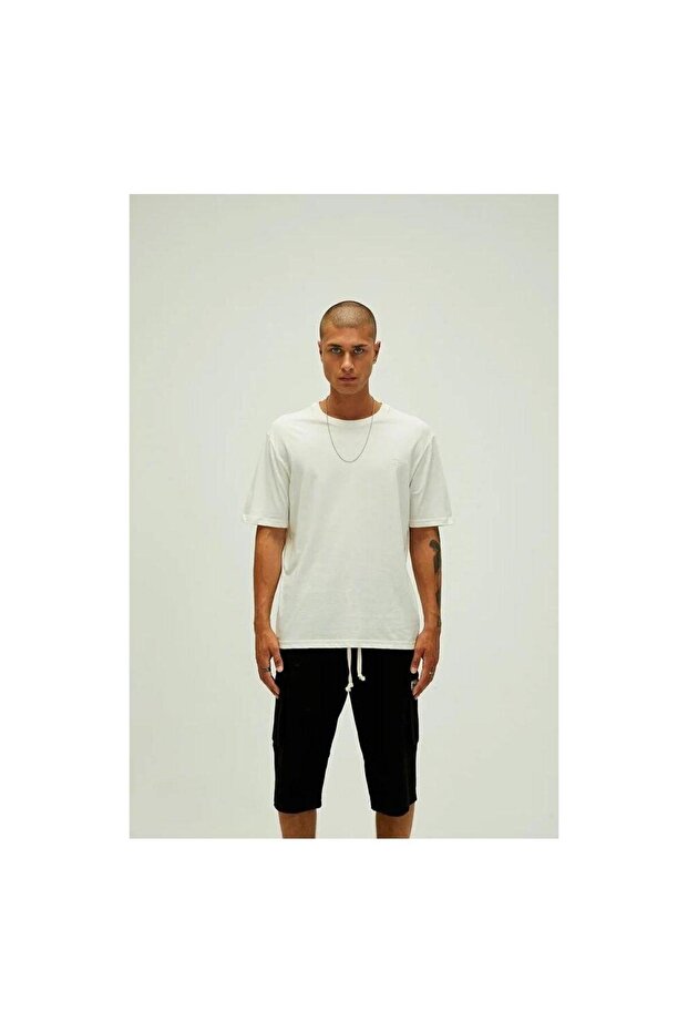 Liber Crew Neck Men's T-Shirt - Ecru