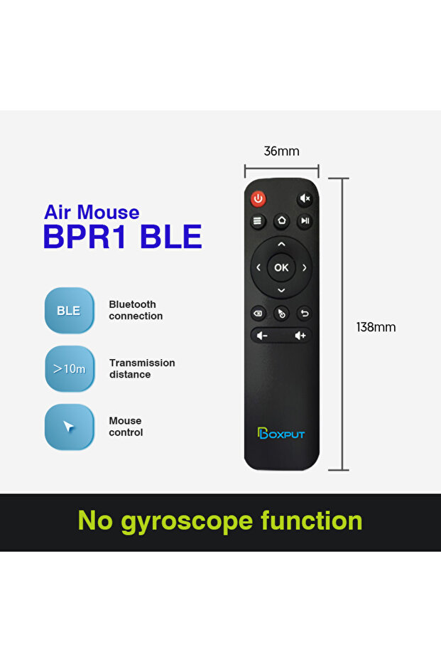 ماوس هوائي لاسلكي BPR1 NO Gyro BT BPR1S Plus BPR1S مع التحكم الصوتي والجيروسكوب وتعلم الأشعة تحت الحمراء 2.4G BT