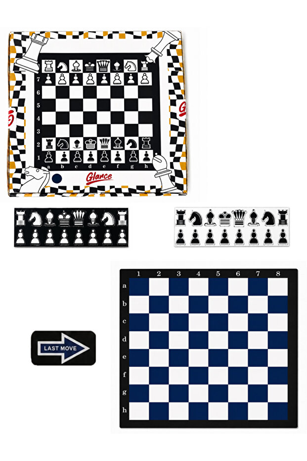 Chess Set Navy Blue,Foldable Magnetic Chess,Game for Kids,Adults and Beginners,Travel,Home,Table,Outdoor and Learning