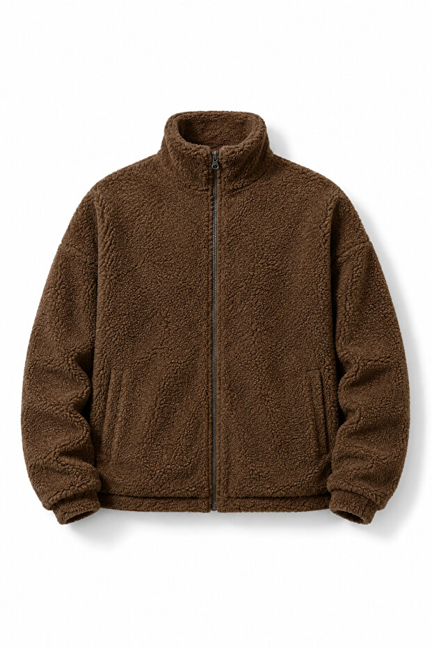 Ghassy Co. Men's Alaska Regular Plush Sherpa Winter Full Zip Fleece Sweatshirt
