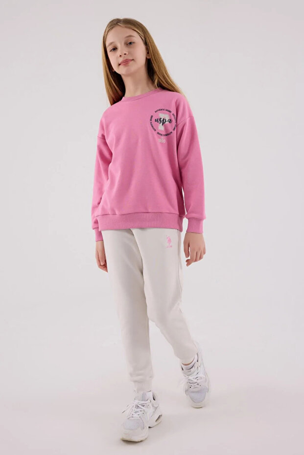 4-15 Years Old Licensed U.S. Polo Assn. Girls' Suit-Candy Pink