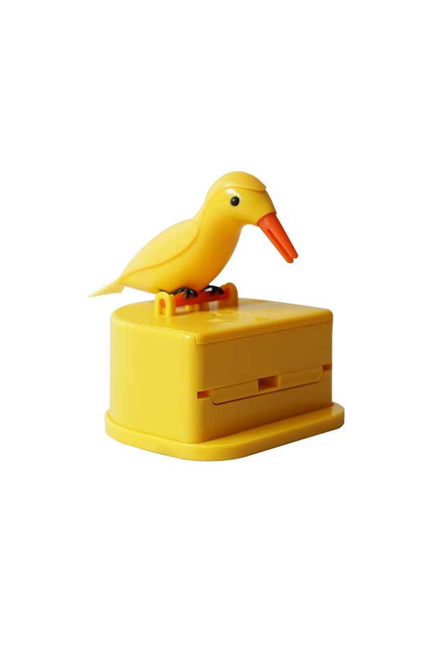 Yellow bird yellow 1Pc New Small Bird Toothpick Container Automatic Toothpick Dispenser Toothpick Ho