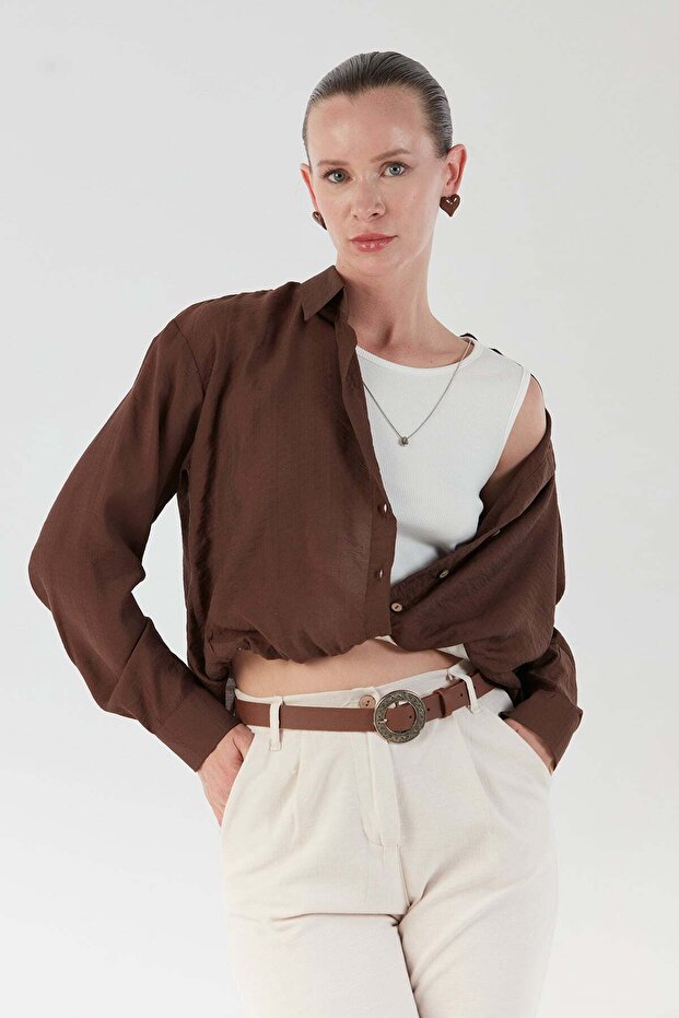 Basic Body Detailed Necklace Shirt