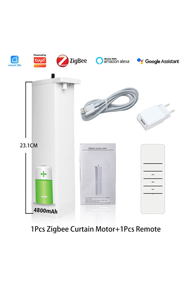 محرك EU Power 1Motor 1Remote Tuya محرك ستارة كهربائي سلكي حر ZigBee أوتوماتيكي بمحرك Cu