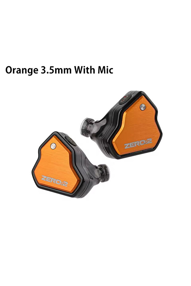 Orange 3.5mm Mic 7Hz x Crinacle Zero 2 Updated 10mm Dynamic Driver IEM Wired Earbuds Earphones Gamin
