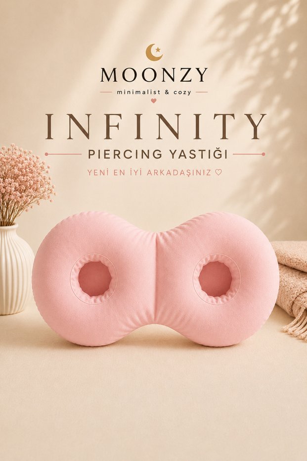 Moonzy Infinity Piercing Pillow – Sleeping Pillow with Ear Holes, Piercing Protective Side Sleeping Pillow, Double Ear Cavity