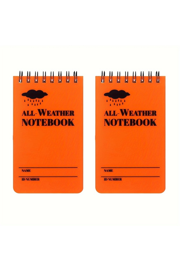 2 pcs 1/2/4/8 Pcs All-Weather Waterproof Notebooks With Tear-Resistant Pages For Outdoor Activities