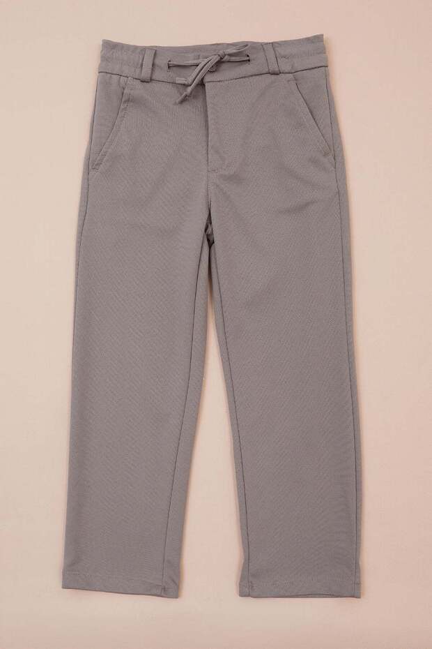 Tie-Waist Jacquard Boys' Trousers