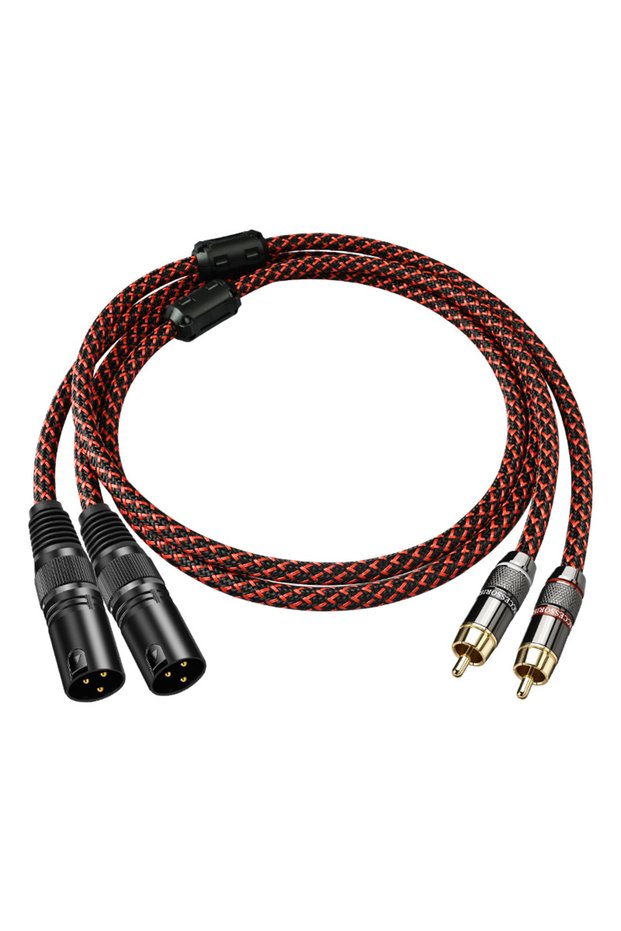 2m 2RCA TO 2XLR(M) High-End Audio Cables Lotus to XLR Male Female RCA Head to XLR Balanced Mixing Co