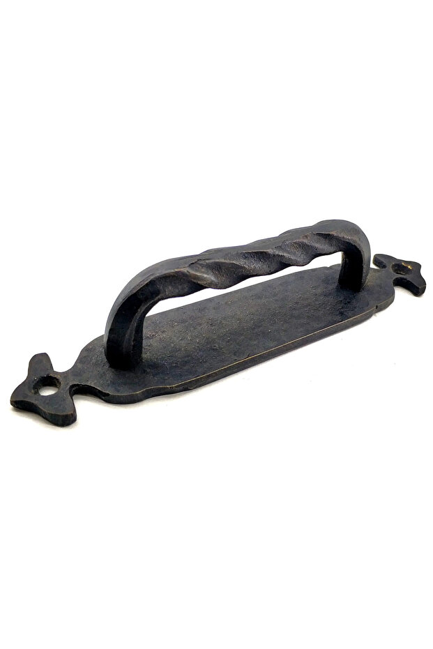 Antique Style Decorative Brass Twisted Pull Handle - 148X33 Mm, Oxide