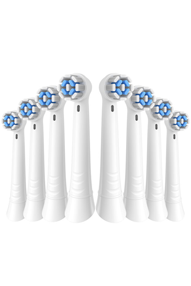 8pcs White 4/8/12/16/20 Pack Replacement Toothbrush Heads Compatible with Oral B IO, Brush Heads for