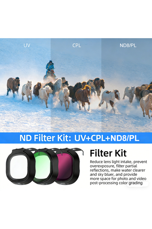 Set A For DJI Neo2 Filter Kit ND8 ND16 ND32 CPL UV Drone Lens Filter Set Quick Release Filter Drone