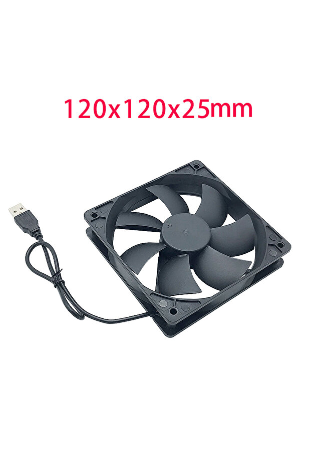 مروحة سوداء بدون إضاءة RGB مقاس 12 سم، تعمل بجهد 12 فولت عبر منفذ USB، مناسبة لأجهزة الكمبيوتر الشخصية، وأجهزة الاستقبال الرقمية، وأجهزة Xbox، وأجهزة استقبال التلفزيون، وأجهزة التوجيه.