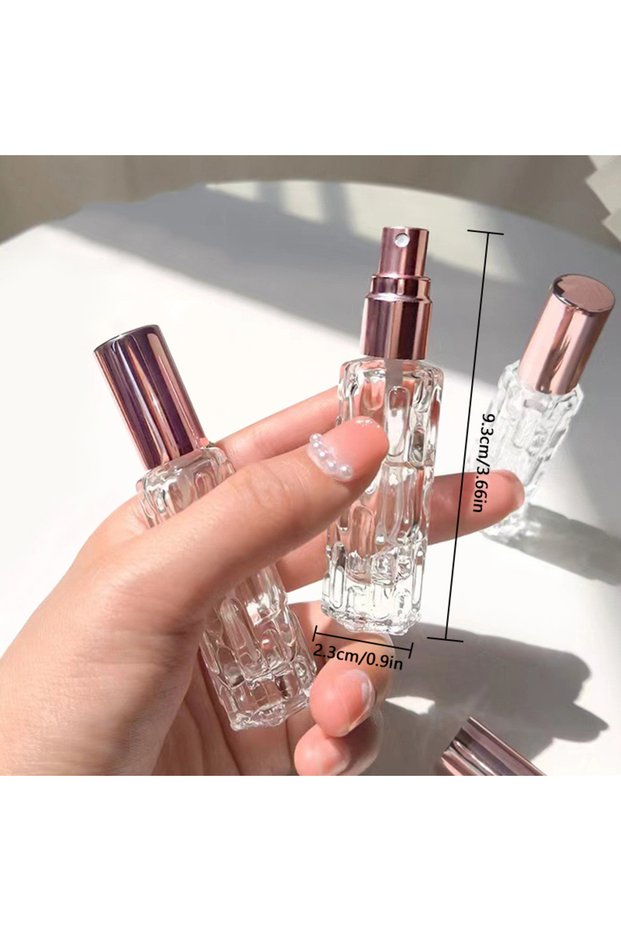 10ml Rose gold 2PCS 2Pcs 10ml Mini Perfume Spray Bottles Portable Travel Liquid Perfume Containe
