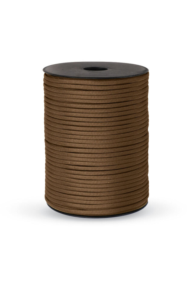 50M Brown 100M/50M 550 Military Standard 9-Core Paracord Rope 4mm Outdoor Parachute Cord Survival Um