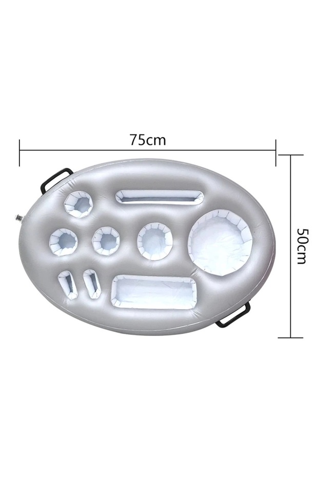 FP-BB-SILVERY Pool Beach Swimming Game Family Party Beer Drink Tray Toy Accessory Versatile Plastic