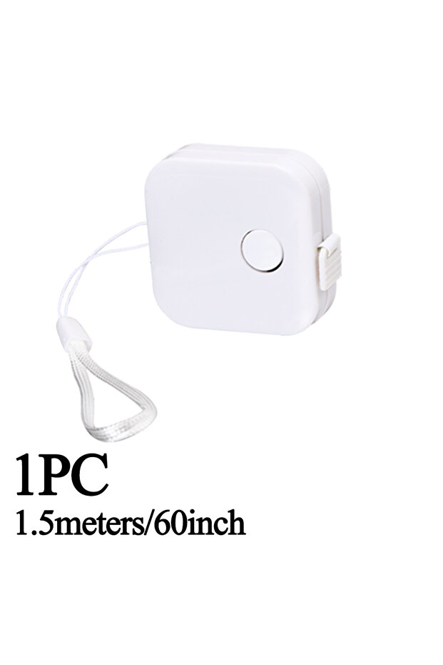 1PC Square-White Sewing Tape Measure Dual Sided Retractable Ruler with Push Button Ruler for Weight