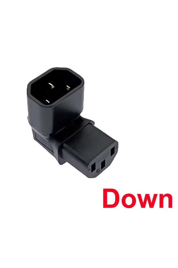 Other 3P Down IEC 320 C14 to C13 Left Right Angle AC Adapter IEC 3Pole IEC 320 3pin Male to Female E