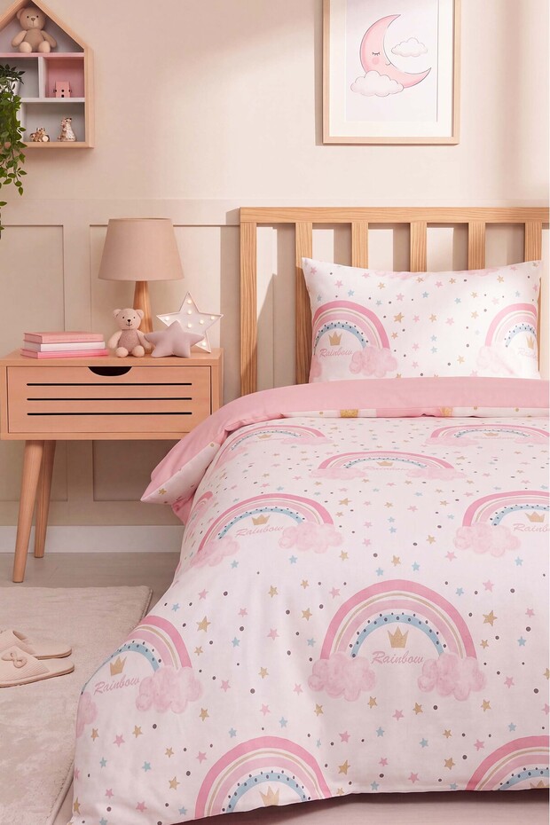 Candy Rainbow Cotton Children's Duvet Cover Set