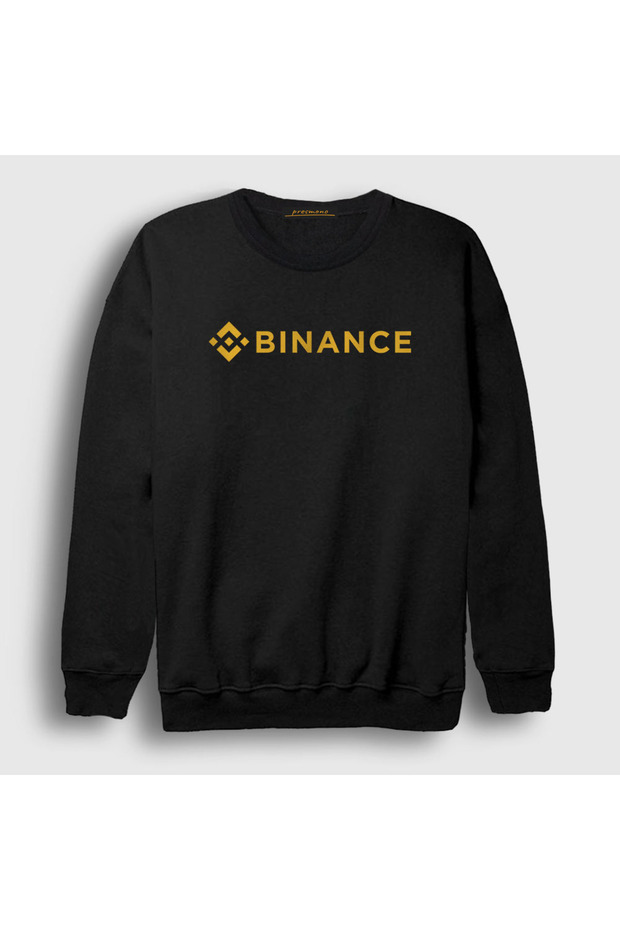 سويت شيرت أسود بشعار Binance Bitcoin للجنسين323032تي تي
