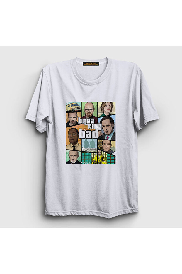 Unisex White Gta Series Breaking Bad T-shirt349811tt