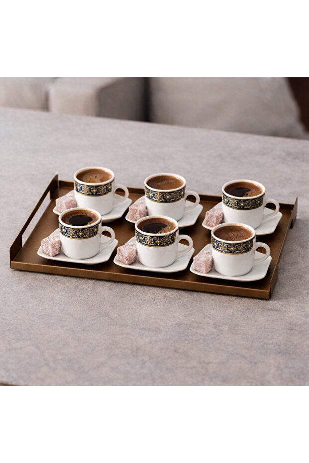 Service Tray, Tea - Coffee Tray 26X42 cm Copper Color