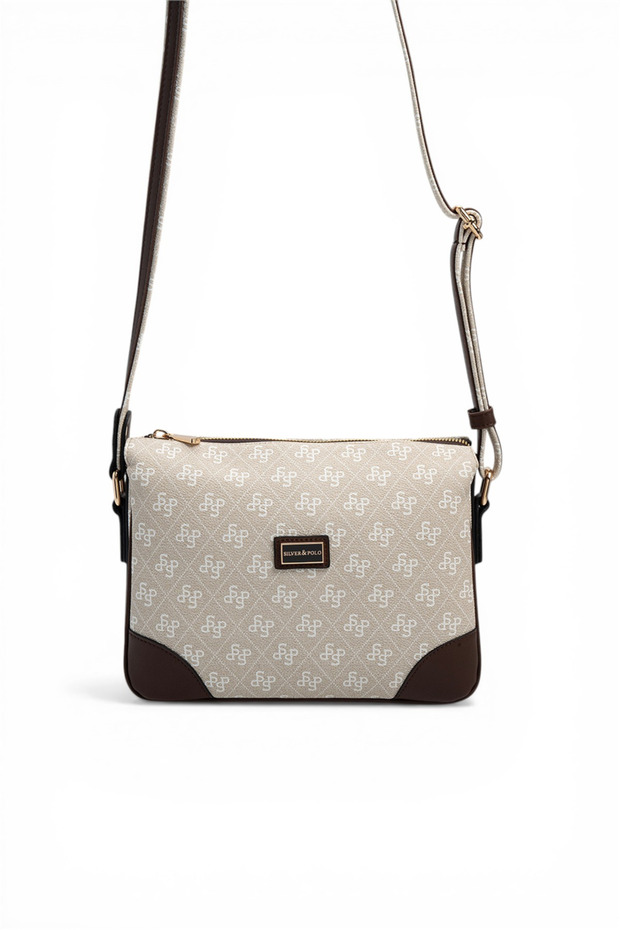 Stone - Brown Monogram Women's Crossbody Bag Sp784
