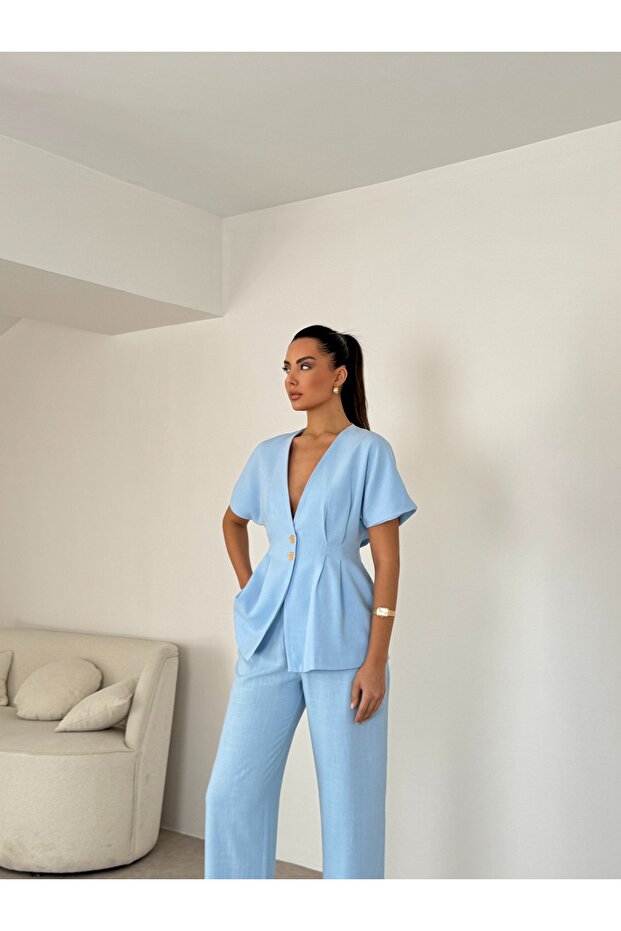 Linen Vest Set - 2
