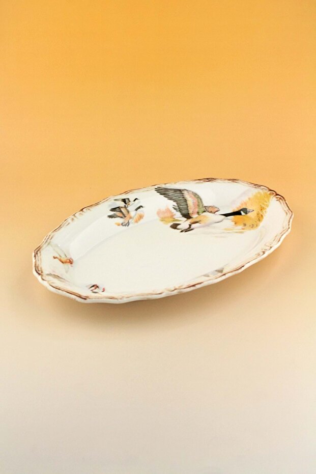 Water Birds Ancient Porcelain Kayak Plate