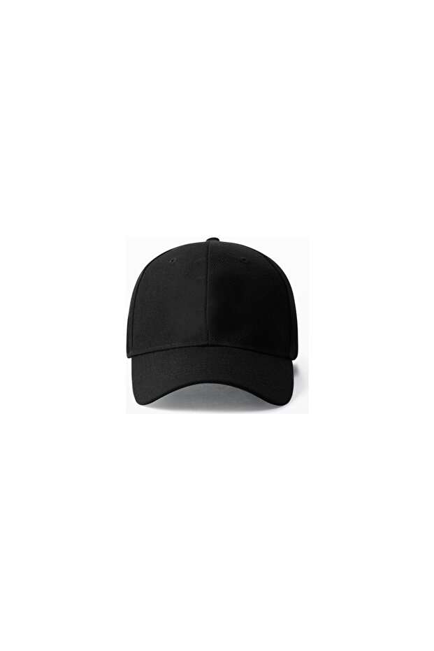 قبعة سوداء للجنسين قابلة للتعديل مع شريط فيلكرو على الظهر، رمز الموديل: KEP1001Black