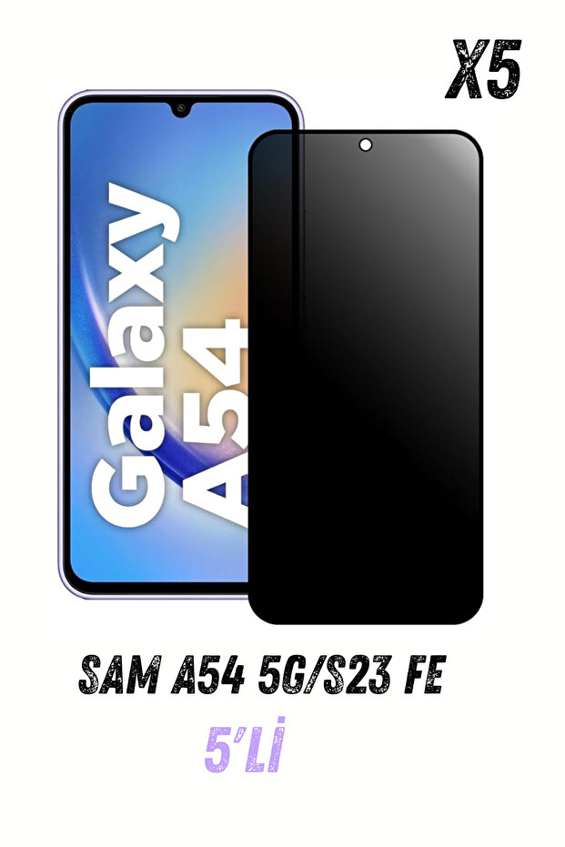5-Pack Sam A54 5G/S23 Fe Ghost Screen Protector Shatterproof Glass Privacy Side Invisible