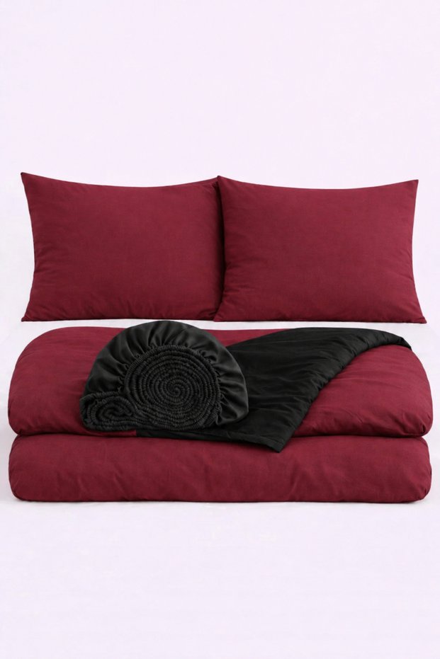 Elastic Sheet Duvet Cover Set Double Size Brdo Black-244 Otlt