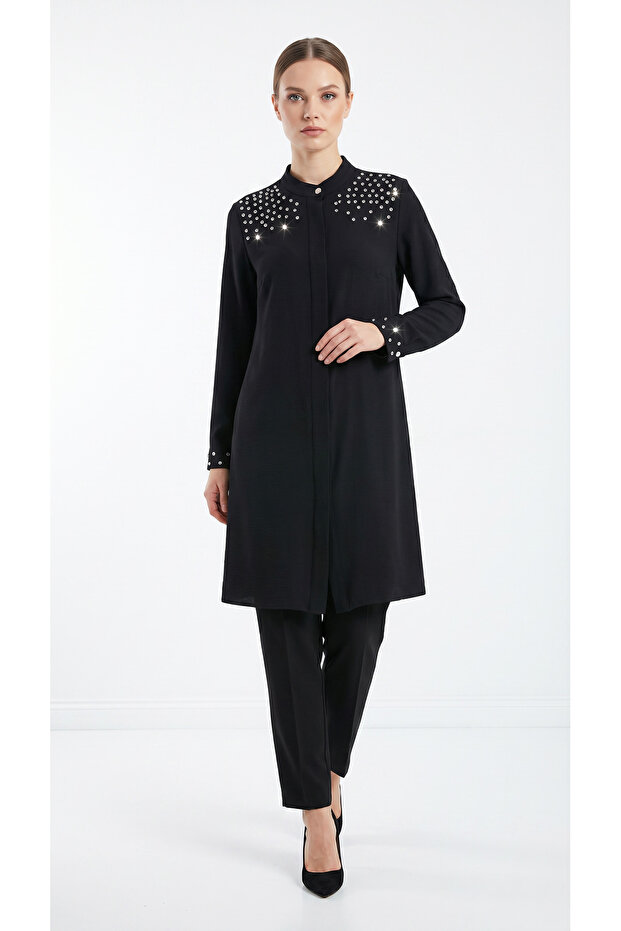 Tunic Dress with Accessories Black (Choose 1 Size Large)