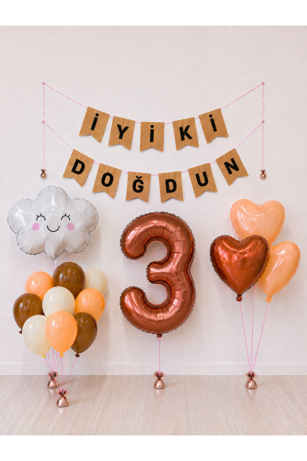 Good to Be Born on Your Birthday Kraft Black Retro Balloon Set -3-