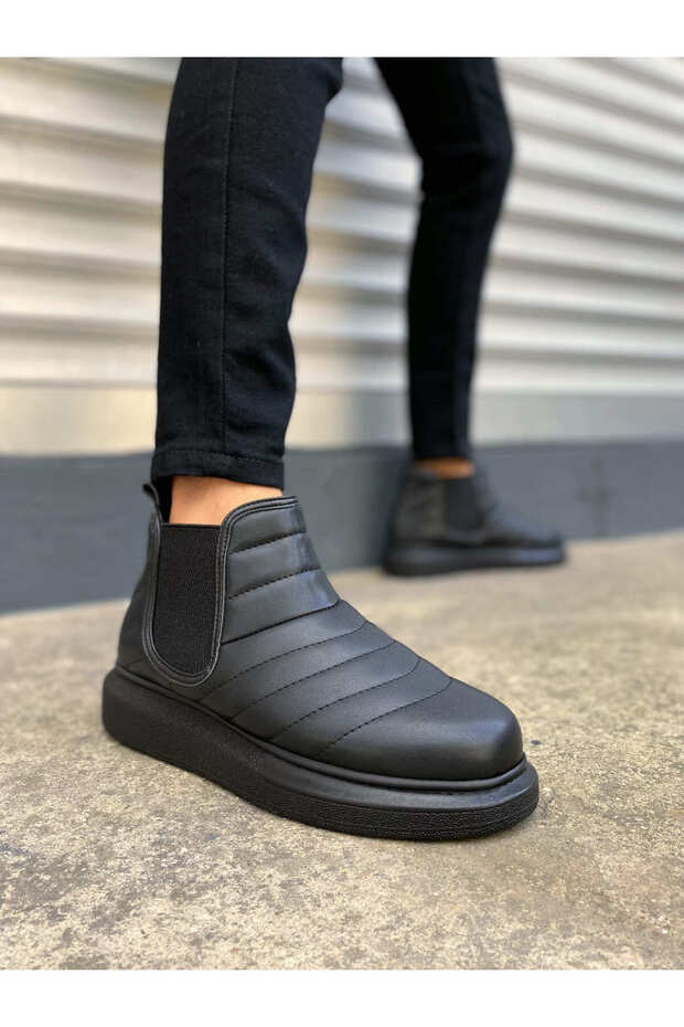 Th Colleciton Jy205 Boston Laceless Orthopedic Sole Skin Men's Sports Boots Cst - Black - 40