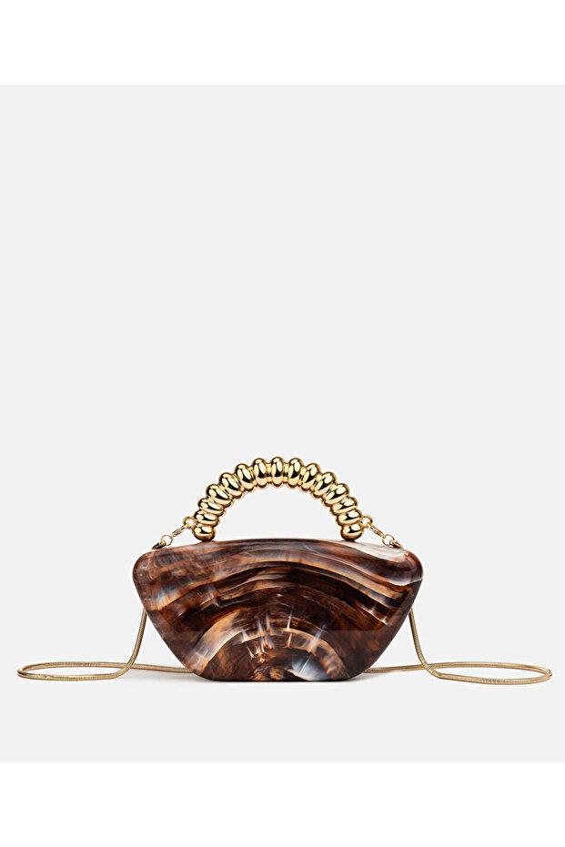 Textured Metal Handle Acrylic Bag