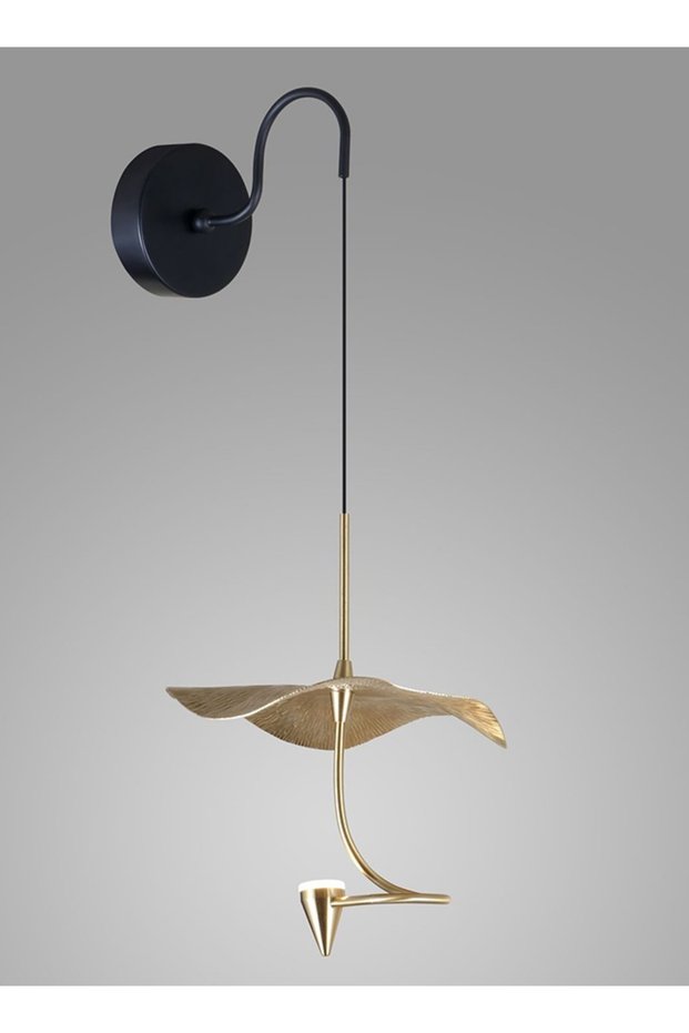 Modern Lighting, Wall lamp, Light, Gold and Black Color, 37x20 cm, Suitable for bedroom and living room, Adjustable height
