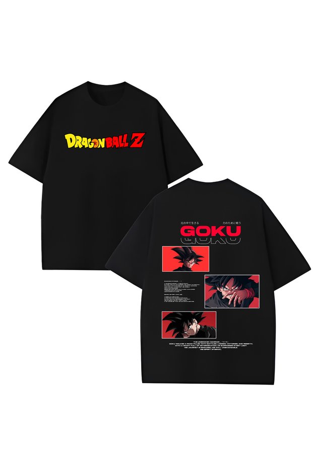 Dragonballz Anime Saga Printed Unisex Oversize Cut 100% Cotton Crew Neck T-Shirt
