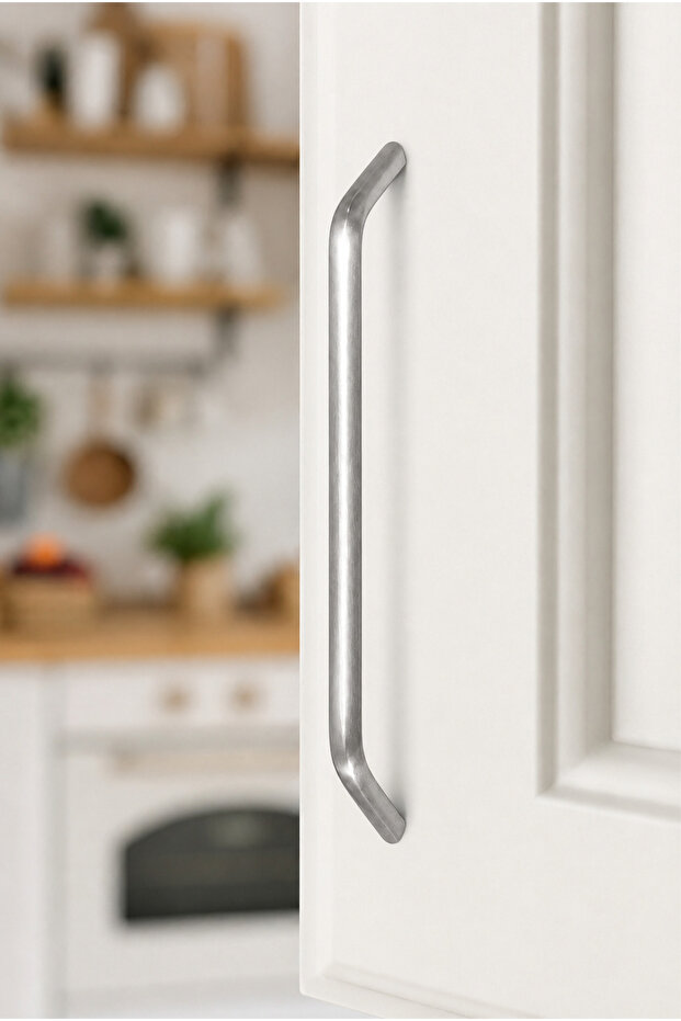 647/224/02 Aluminum Inox Cabinet Handle 224 mm – Modern Kitchen & Bathroom Handle Set of 5