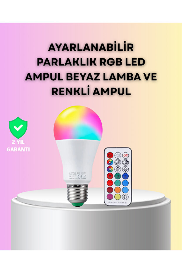 مصباح LED ذكي متعدد الألوان يدعم التحكم عن بعد