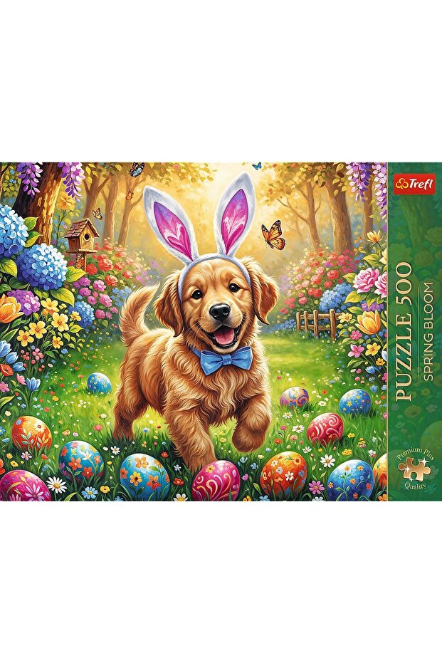 Puzzle 500 Premium Plus Spring Bloom Easter Dog - 3