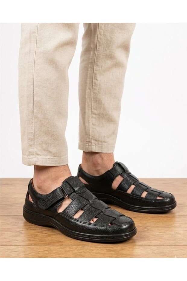 Men's Genuine Leather Orthopedic Soft Sole Sandals