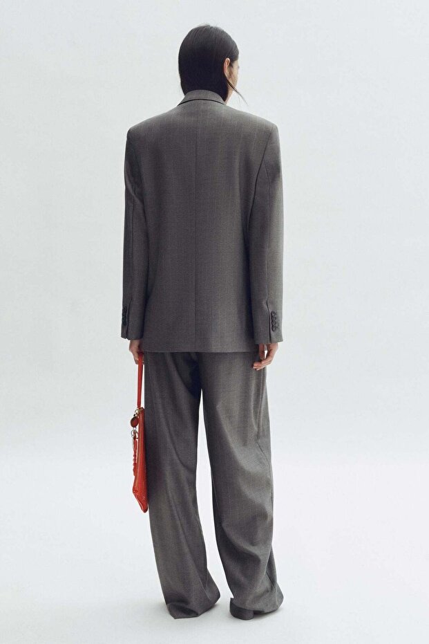 Double-breasted wool blazer - 4