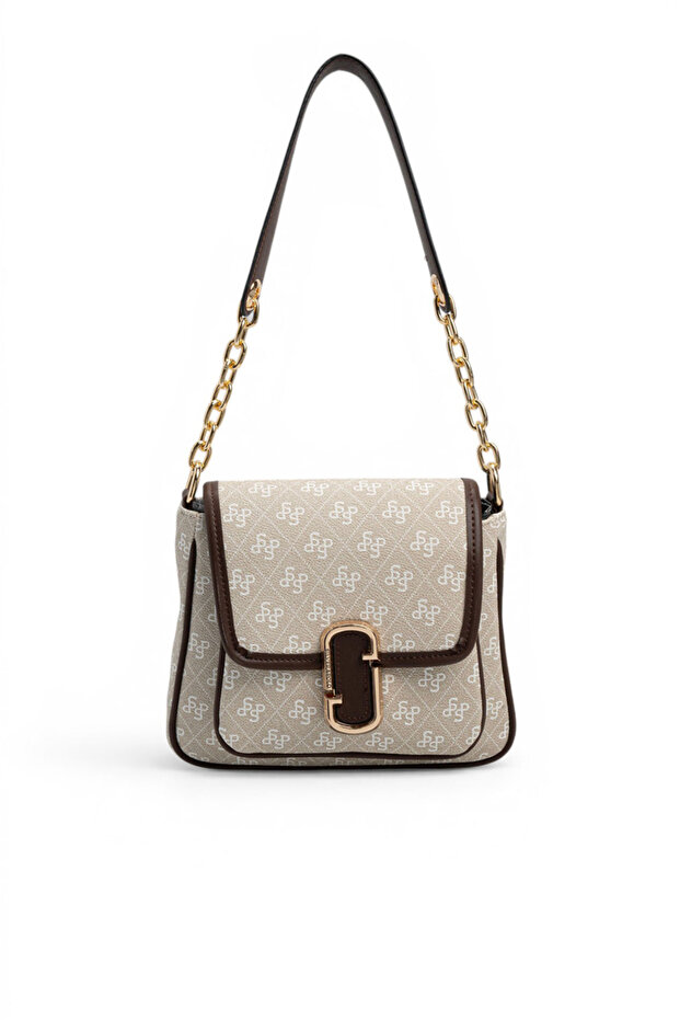 Stone - Brown Monogram Women's Shoulder Bag Sp1147
