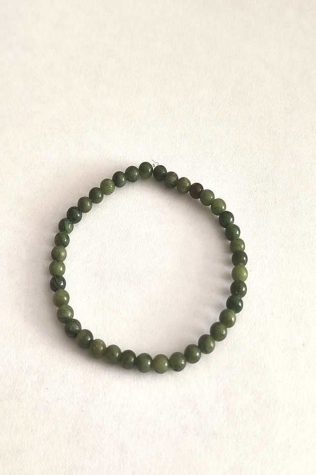 Certified 6 mm Jade Natural Stone Bracelet