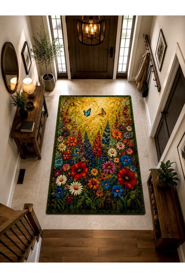 Sdt Traditional Patterned Modern Woven Base Decorative Carpet Sdt1221