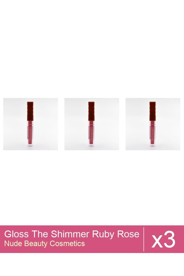 Set 3x Gloss The Shimmer Ruby Rose - 03