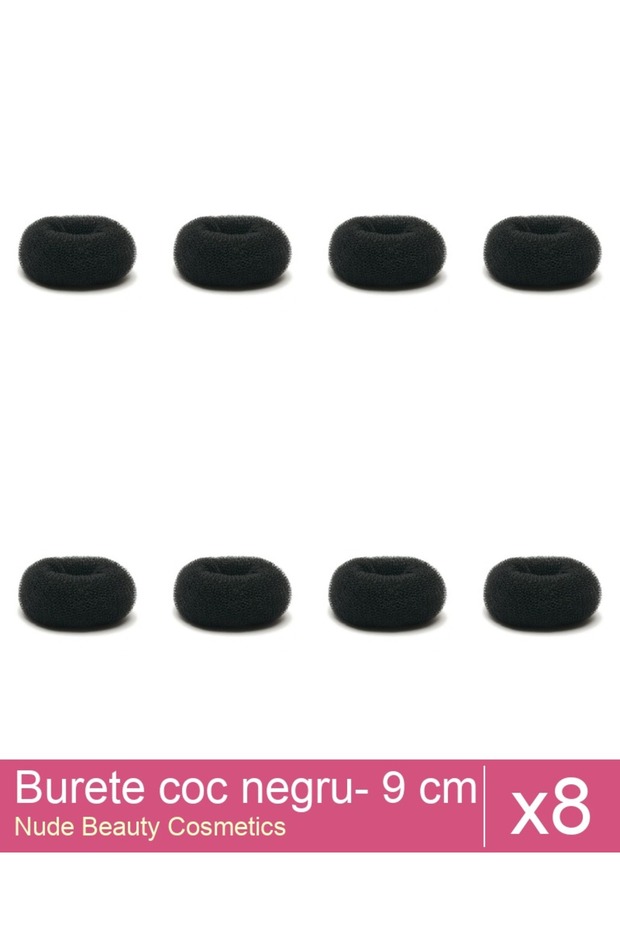 Set 8x Burete coc negru- 9 cm diametru - 1