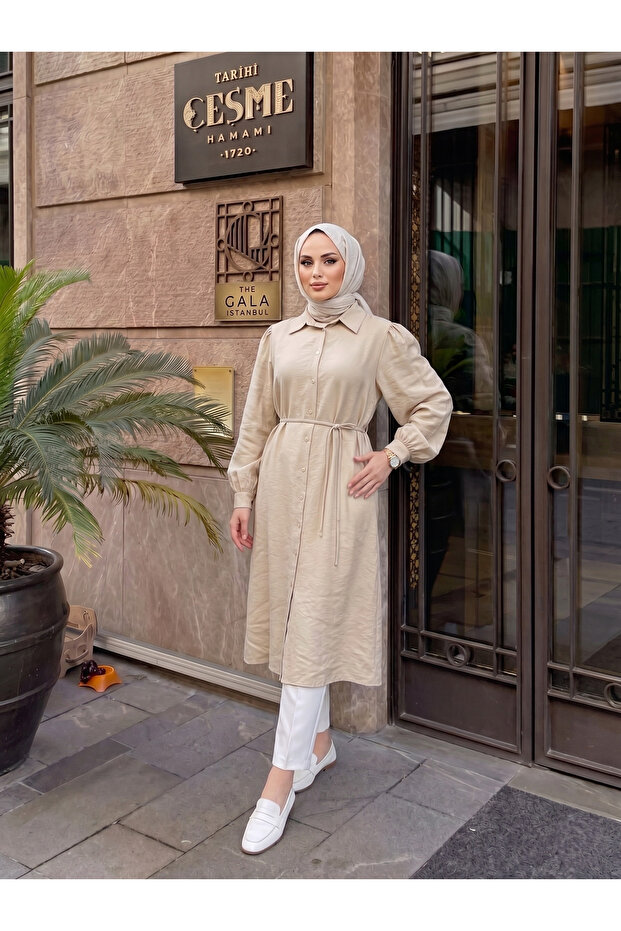 تونيك طويل بياقة - تونيك كوربا - تونيك حجري
