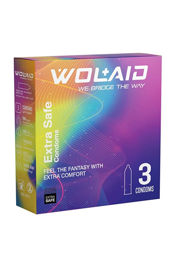 Extra Safe Condoms, Pack of 3's